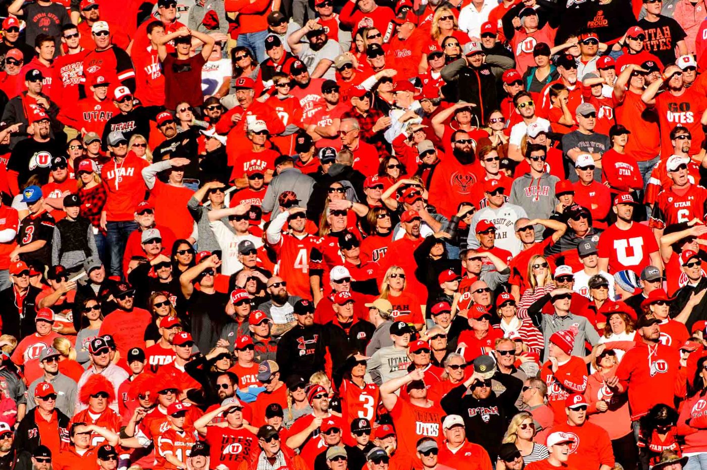 Trent Nelson  |  The Salt Lake Tribune
Utah fans, as Utah hosts Oregon, NCAA football at Rice-Eccles Stadium in Salt Lake City, Saturday November 19, 2016.