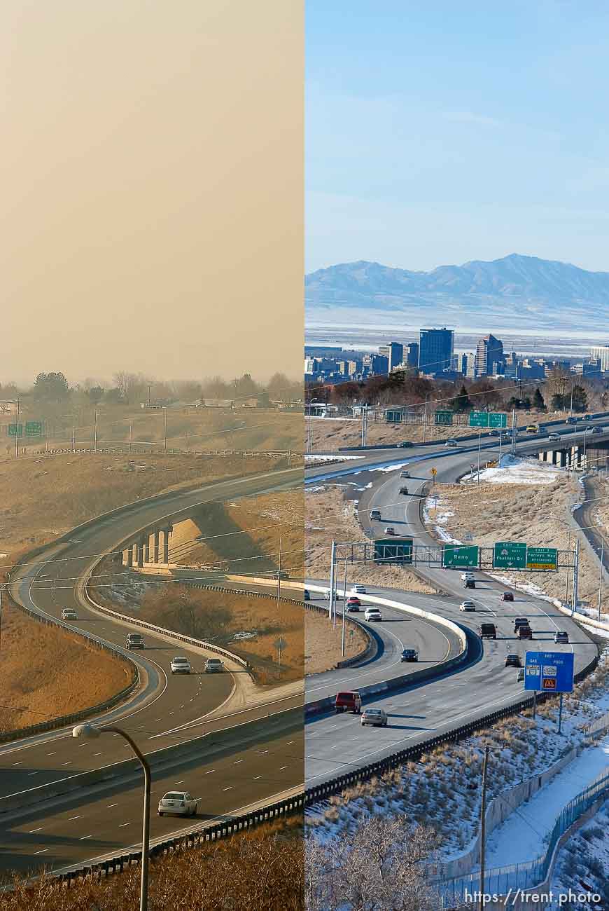 Inversion over Salt Lake City (with Chris Detrick) – before and after