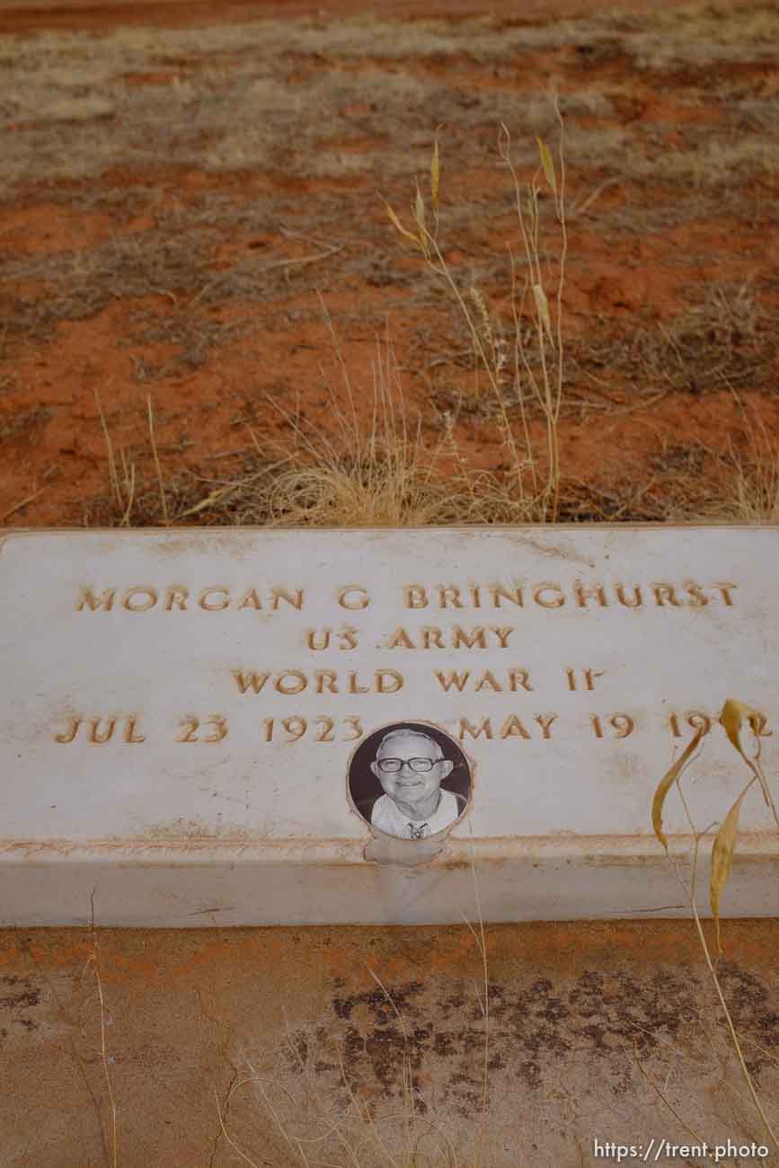 Morgan Bringhurst 1923-1992. Isaac W. Carling Memorial Park, Colorado City, Friday March 16, 2018.