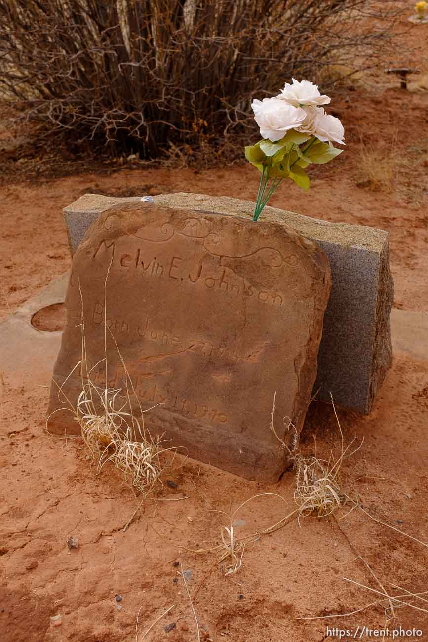 Melvin E. Johnson, 1914-1970. Isaac W. Carling Memorial Park, Colorado City, Friday March 16, 2018.