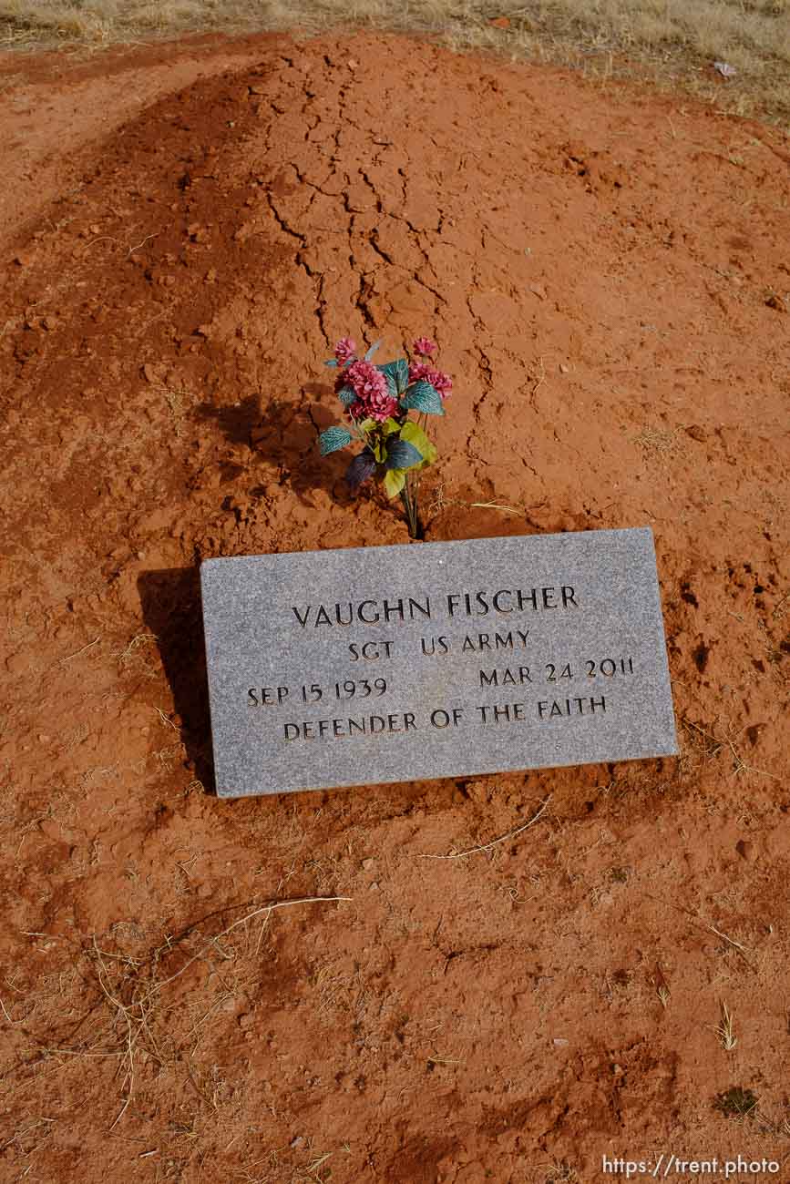 Vaughn Fischer, 1939-2011. Isaac W. Carling Memorial Park, Colorado City, Friday March 16, 2018.