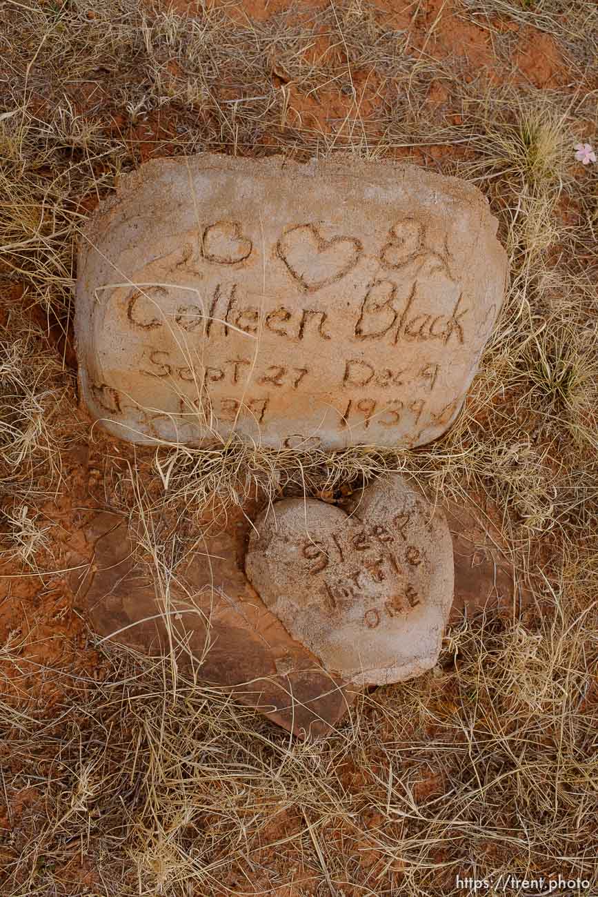 Colleen Black, 1939. Sleep Little One. Isaac W. Carling Memorial Park, Colorado City, Friday March 16, 2018.