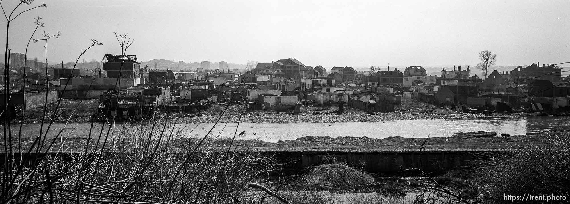 Destruction in the South Mitrovica