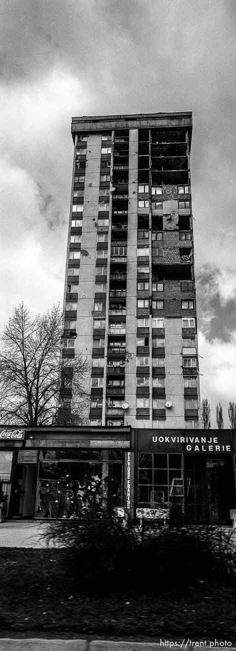 Shelled apartment building