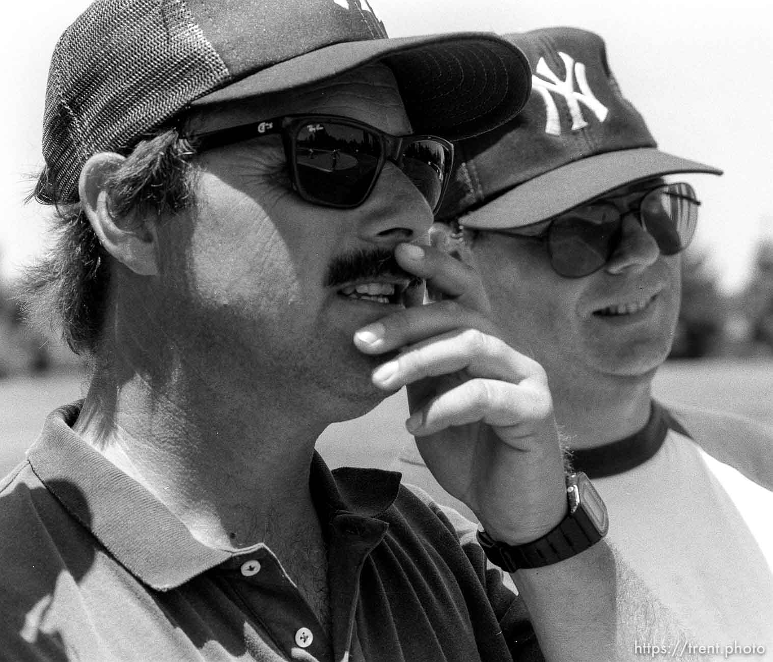 Coaches at Yankee baseball game