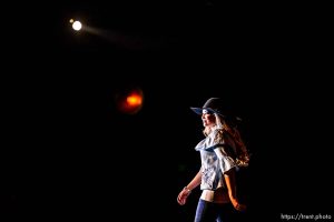 (Trent Nelson | The Salt Lake Tribune)  
Taylor Lindsey Preece during the fashion show of the Miss Utah Rodeo pageant at the Ogden Eccles Conference Center, Monday July 23, 2018.