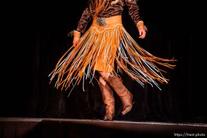 (Trent Nelson | The Salt Lake Tribune)  
Autumn Rae Patterson during the fashion show of the Miss Utah Rodeo pageant at the Ogden Eccles Conference Center, Monday July 23, 2018.