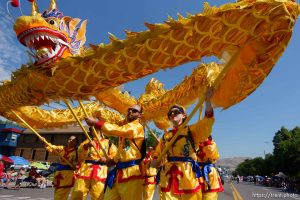 (Trent Nelson | The Salt Lake Tribune)  
The Days of '47 Parade in Salt Lake City, Tuesday July 24, 2018. Utah Chinese Association.