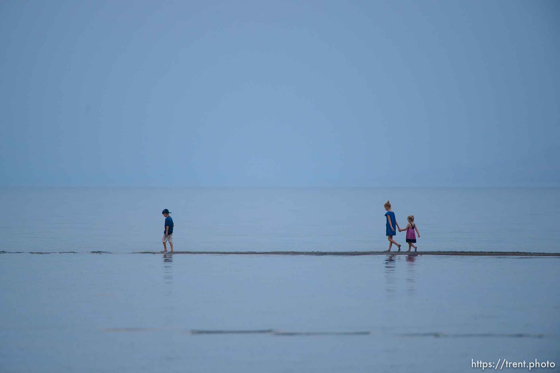 (Trent Nelson | The Salt Lake Tribune)  
Sunset at the Great Salt Lake
. Tuesday July 31, 2018.