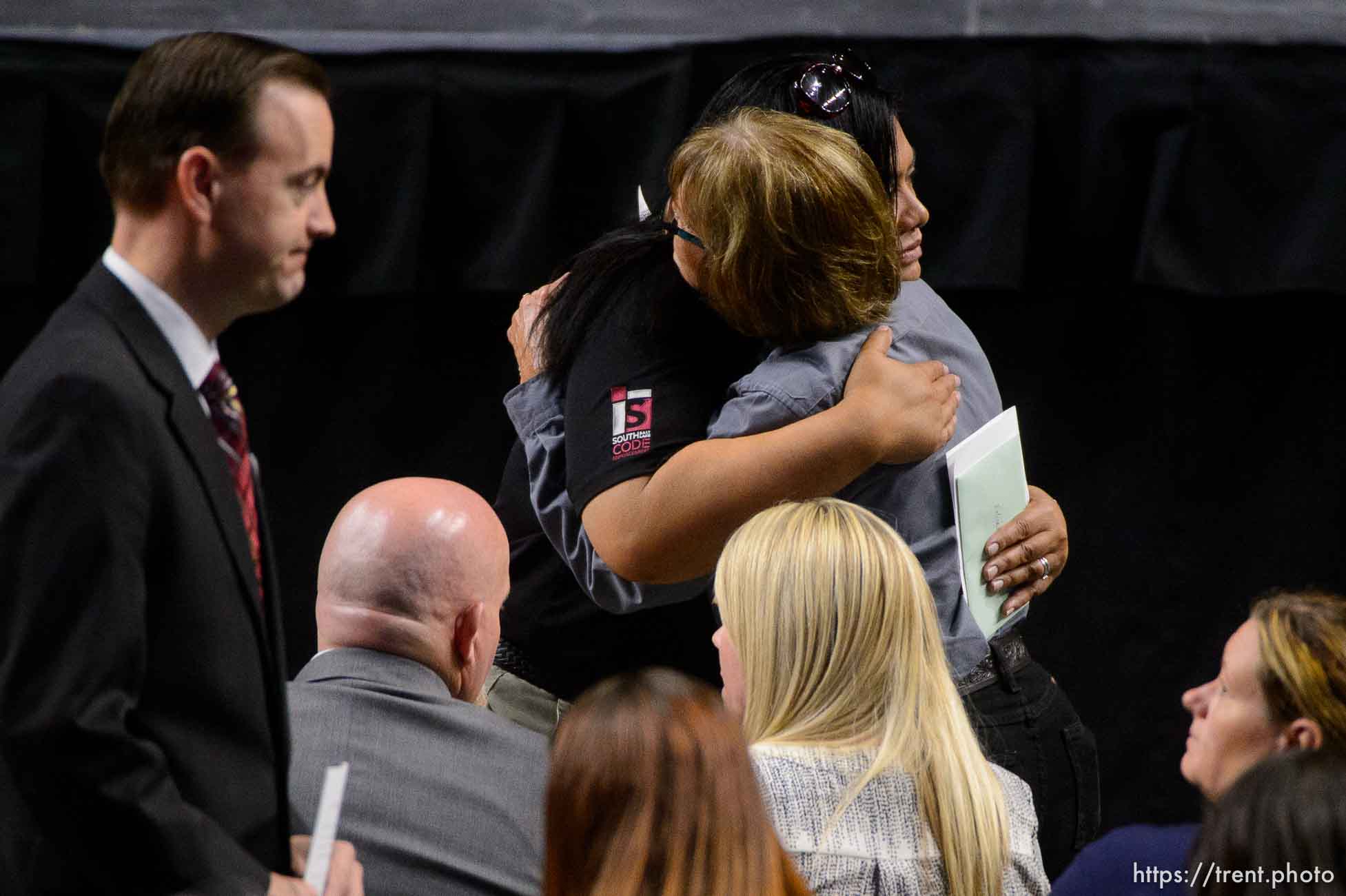 (Trent Nelson | The Salt Lake Tribune)  
Funeral services for Jill Robinson, a West Valley City code-enforcement officer killed on the job last week. The service took place at the Maverik Center in West Valley City on Friday Aug. 17, 2018.