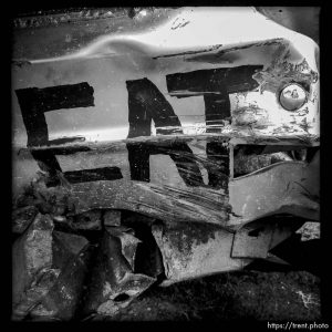 demolition derby car, Sunday August 4, 2013. eat