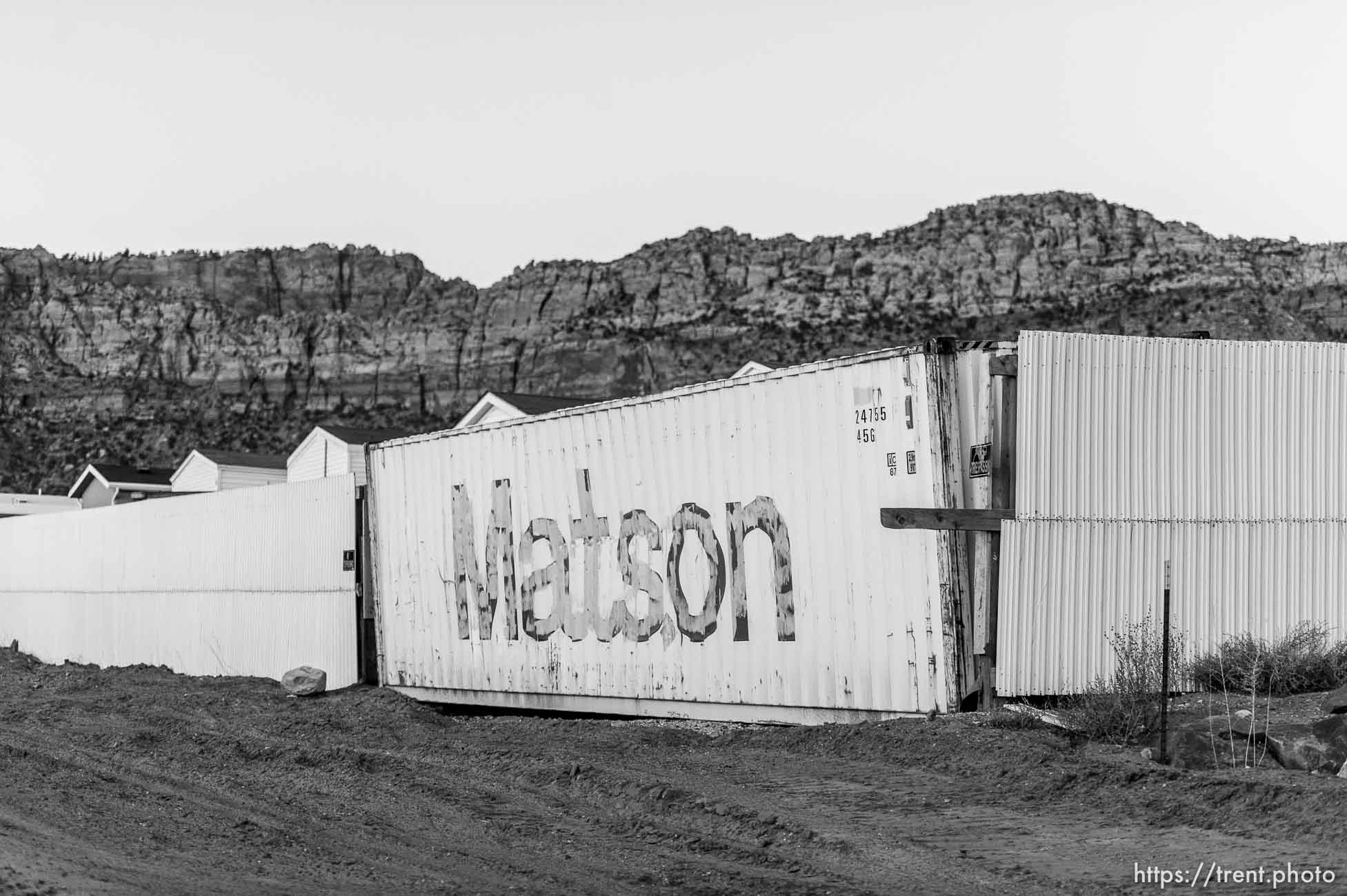 Trent Nelson  |  The Salt Lake Tribune
wall around bishop's storehouse, Thursday February 25, 2016.