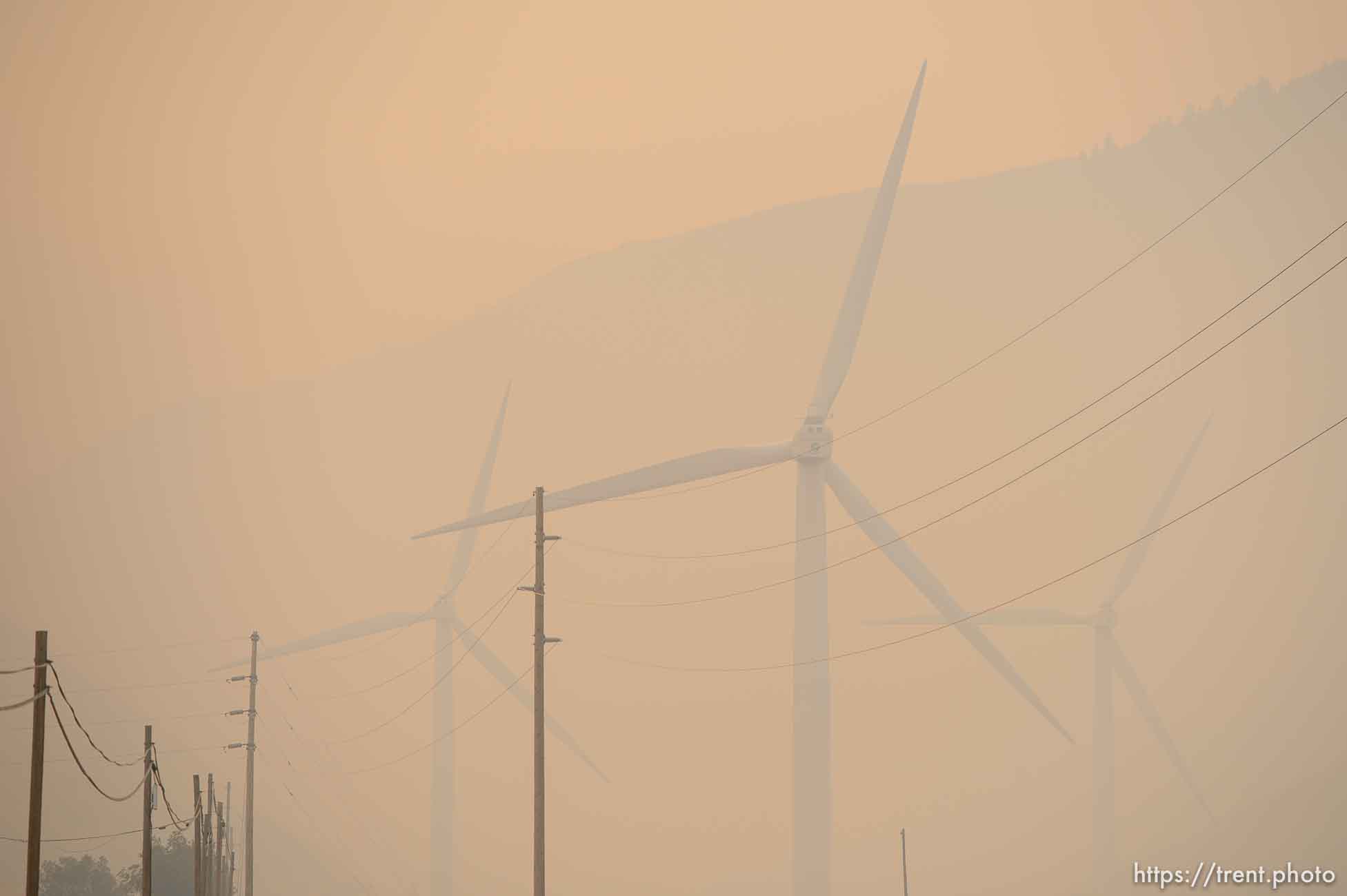 (Trent Nelson | The Salt Lake Tribune) 
Smoke from the Coal Hollow Fire fills the air in Spanish Fork, Friday Aug. 10, 2018.