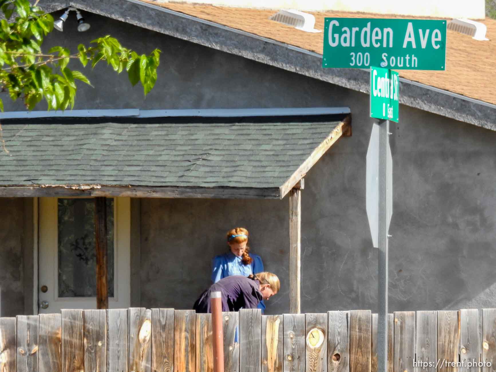 Trent Nelson  |  The Salt Lake Tribune
flds girls move out of home posted for eviction by UEP trust, Monday May 8, 2017.