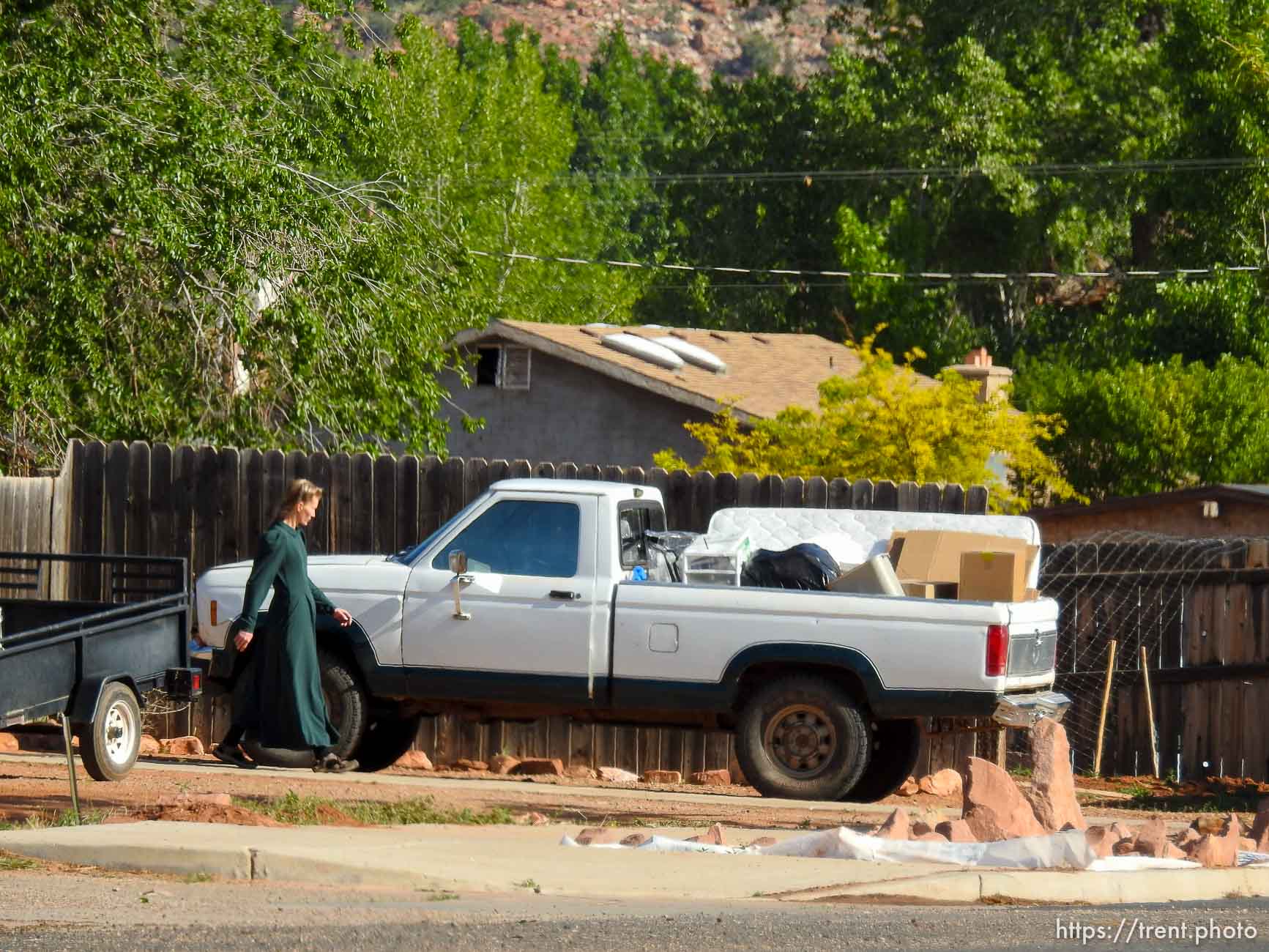 Trent Nelson  |  The Salt Lake Tribune
flds girls move out of home posted for eviction by UEP trust, Monday May 8, 2017.