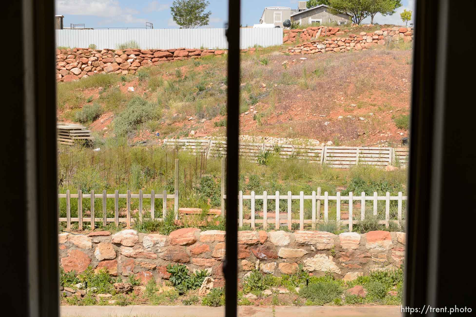 Trent Nelson  |  The Salt Lake Tribune
window view, uep home after flds family fled before eviction, Monday May 8, 2017.