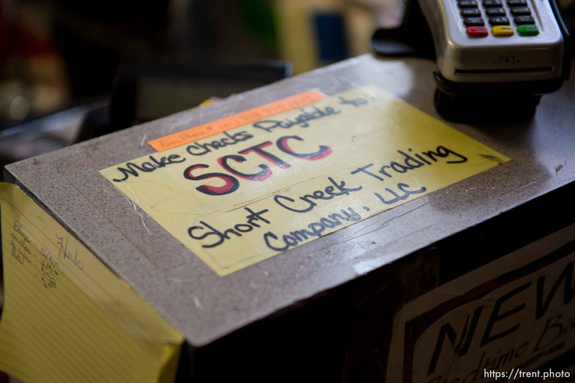 Trent Nelson  |  The Salt Lake Tribune
short creek trading company grocery store, given eviction notice by UEP trust, Monday May 8, 2017.