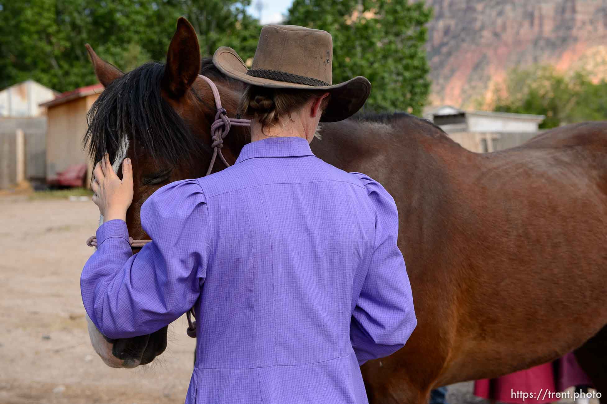 Trent Nelson  |  The Salt Lake Tribune
flds farrier ladies shoeing horse, Monday May 8, 2017.