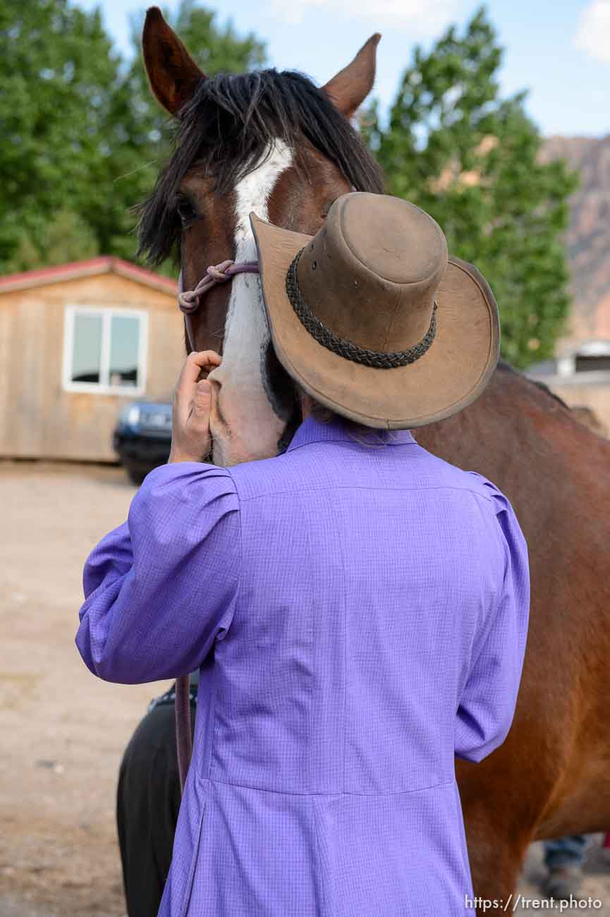 Trent Nelson  |  The Salt Lake Tribune
flds farrier ladies shoeing horse, Monday May 8, 2017.