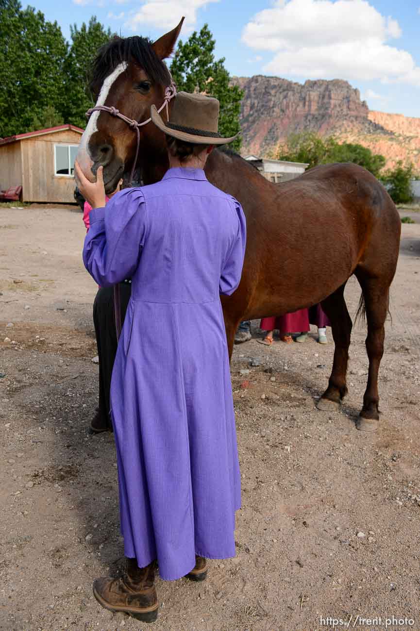 Trent Nelson  |  The Salt Lake Tribune
flds farrier ladies shoeing horse, Monday May 8, 2017.