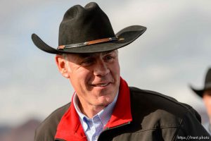 Trent Nelson  |  The Salt Lake Tribune
Secretary of the Interior Ryan Zinke speaks at a news conference at the Kanab Airport, Wednesday May 10, 2017.