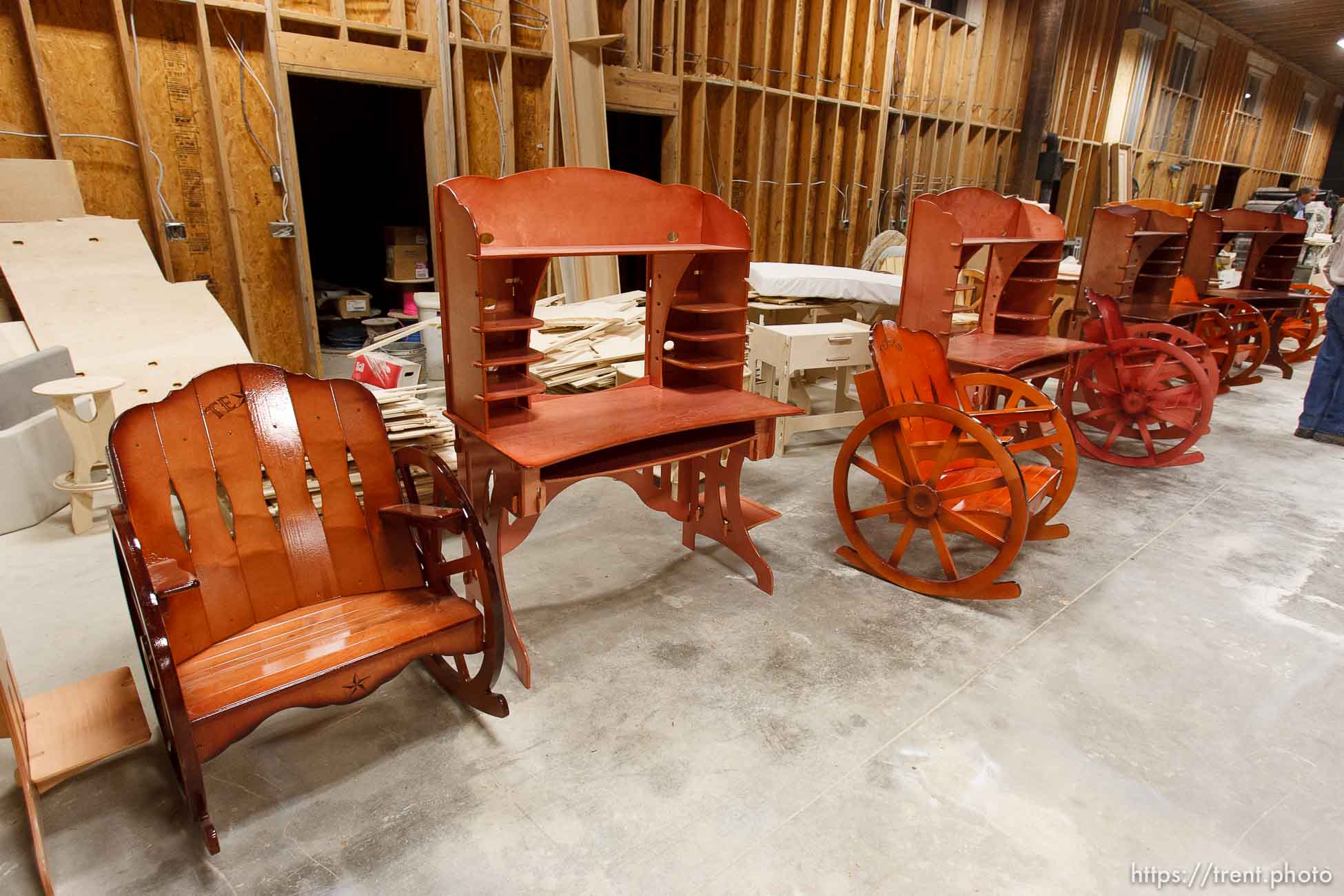 Eldorado - wood furniture at the YFZ Ranch.  Wednesday, January 7, 2009.; 01.07.2009