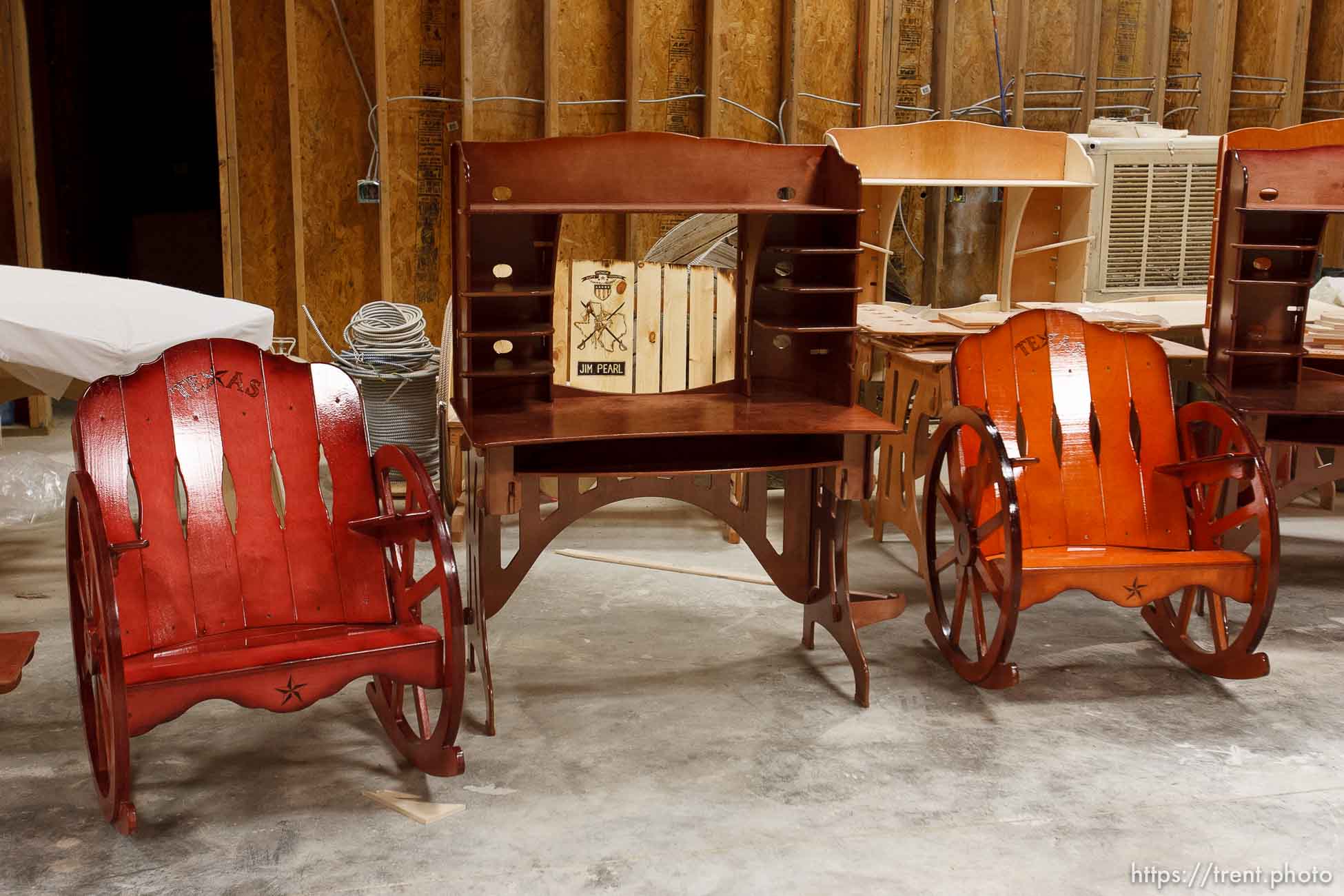 Eldorado - wood furniture at the YFZ Ranch.  Wednesday, January 7, 2009.; 01.07.2009