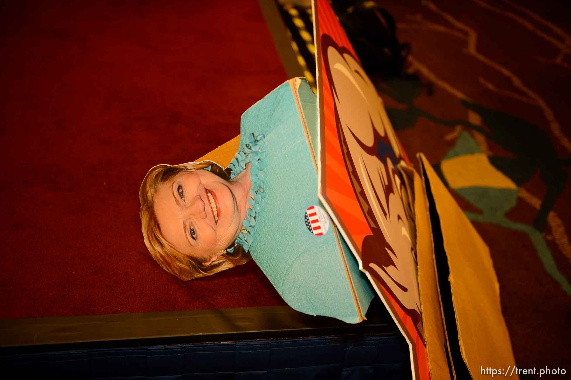 Trent Nelson  |  The Salt Lake Tribune
Hillary Clinton cutout, at the Utah Democrats Election Night Party at the Sheraton Hotel in Salt Lake City, Wednesday November 9, 2016.