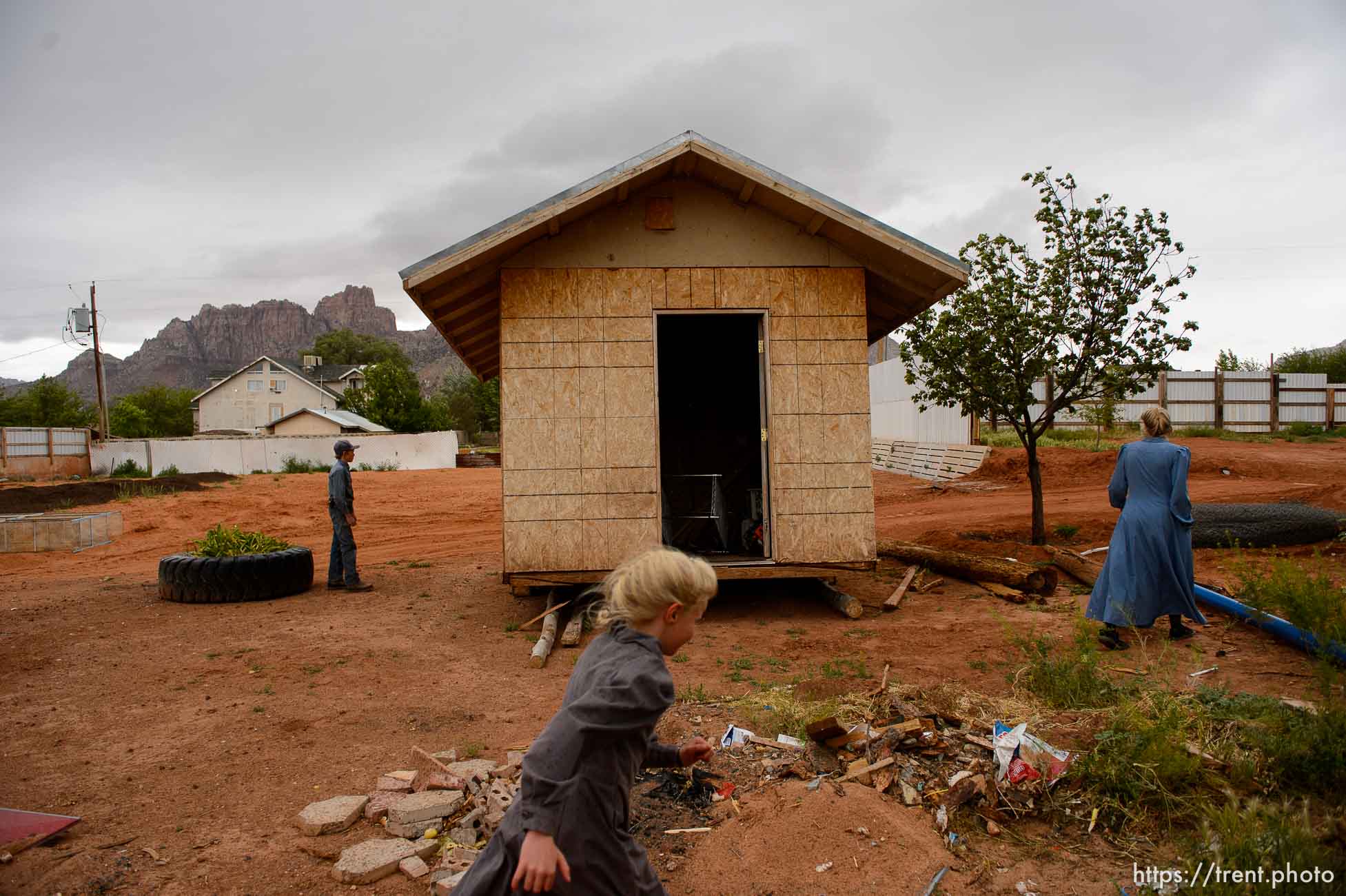 Trent Nelson  |  The Salt Lake Tribune
An FLDS man removes a shed from a property in Colorado City, AZ, Tuesday May 9, 2017, as the locks are changed by the UEP Trust on the home next door.