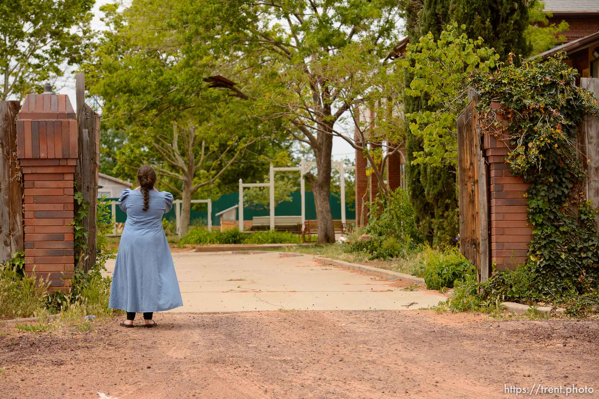 Trent Nelson  |  The Salt Lake Tribune
An FLDS girl watches the eviction of an empty home in Colorado City, AZ, Tuesday May 9, 2017.