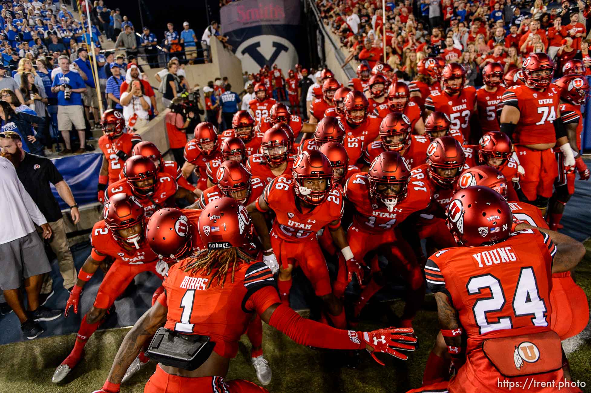 (Trent Nelson | The Salt Lake Tribune)  as BYU hosts Utah, NCAA football in Provo, Saturday September 9, 2017.