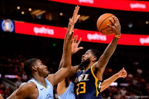 (Trent Nelson | The Salt Lake Tribune)  
Utah Jazz forward Royce O'Neale (23). Utah Jazz vs Memphis Grizzlies, NBA basketball in Salt Lake City on Friday Nov. 2, 2018.