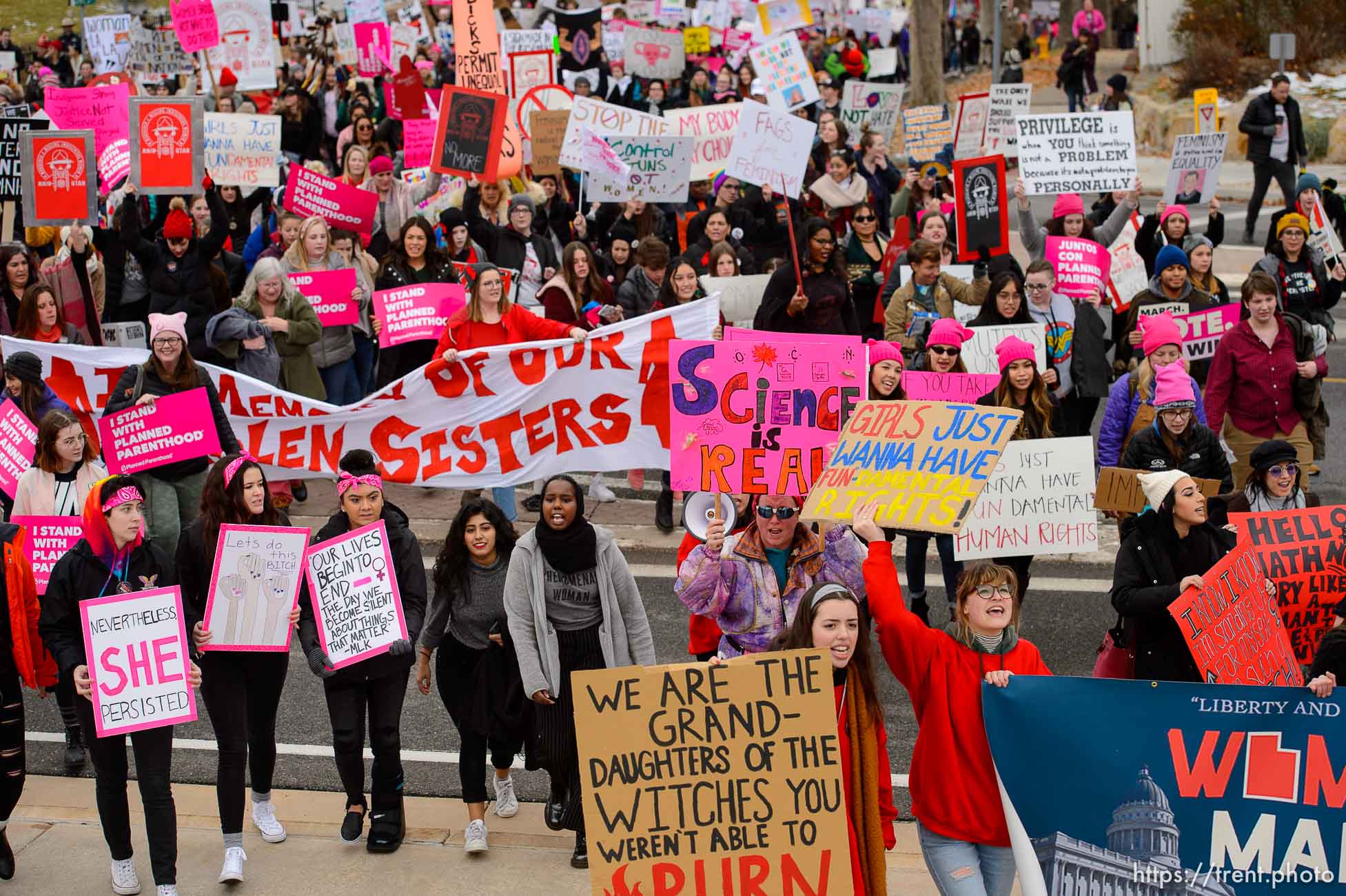 (Trent Nelson | The Salt Lake Tribune)
The 2019 Women's March on Utah at the Utah Capitol in Salt Lake City on Saturday Jan. 19, 2019.