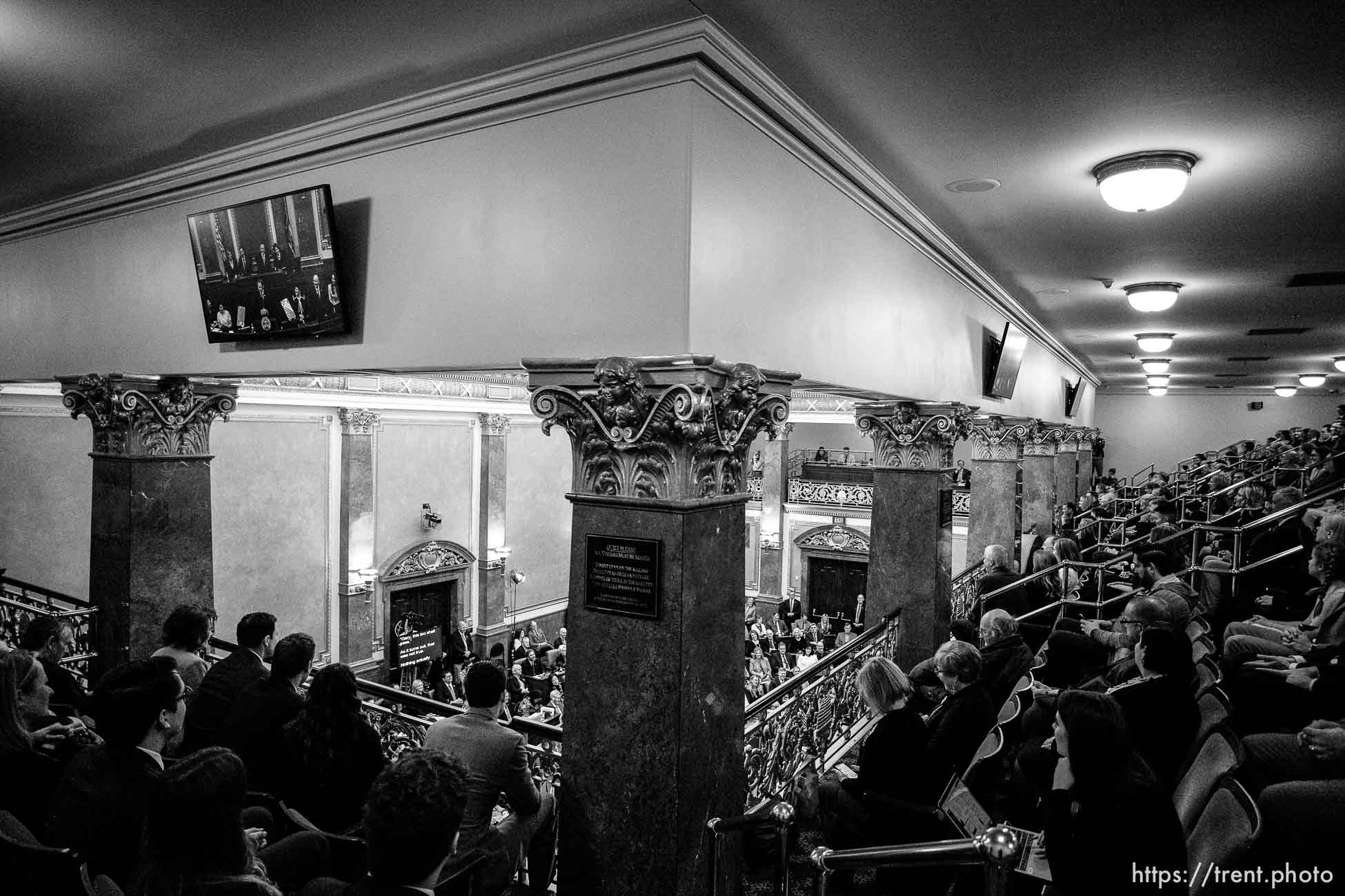 (Trent Nelson | The Salt Lake Tribune)  
Governor Gary Herbert delivers his State of the State address at the Utah Capitol in Salt Lake City on Wednesday Jan. 30, 2019.