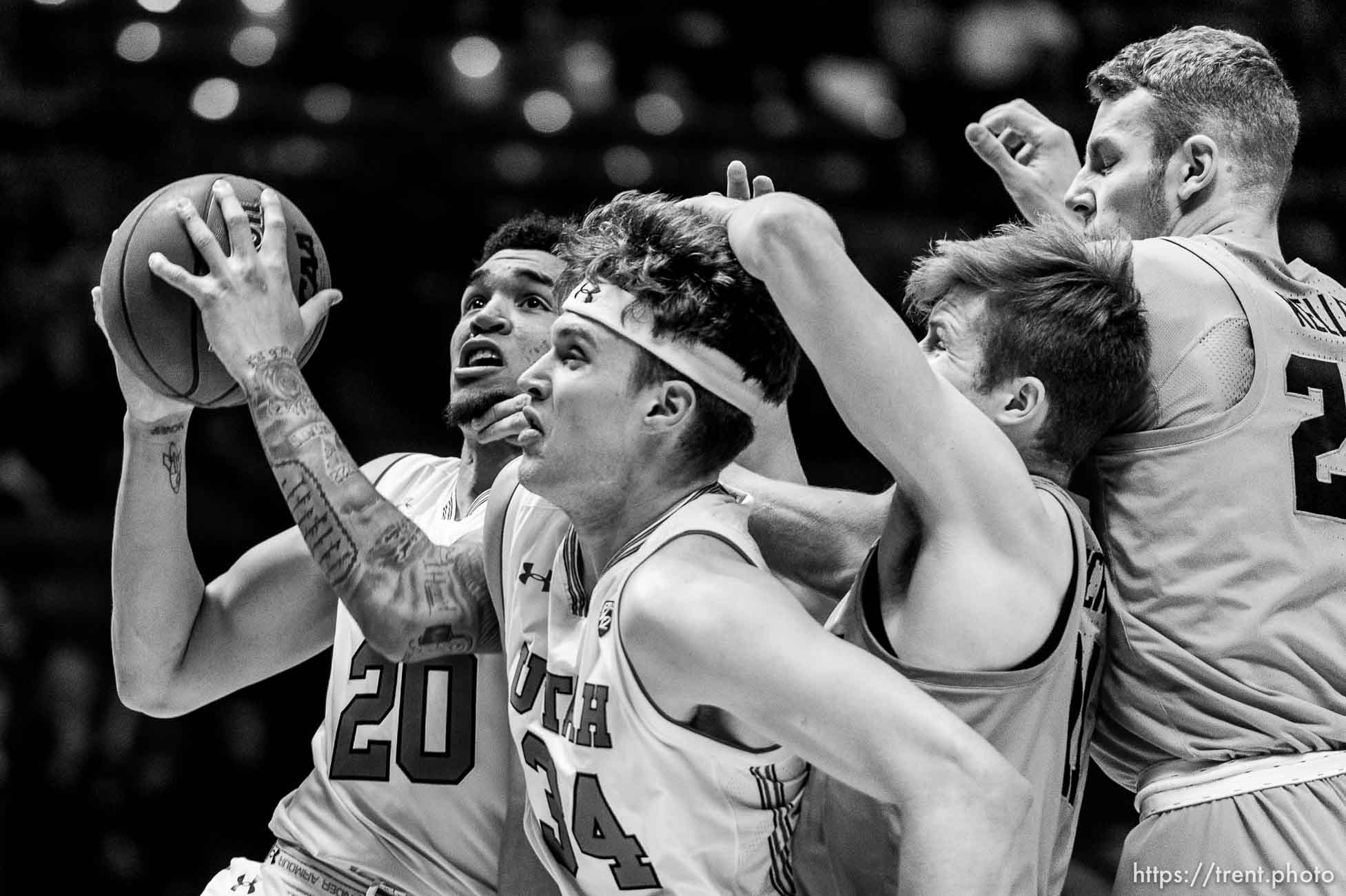 (Trent Nelson | The Salt Lake Tribune)  
Utah Utes forward Timmy Allen (20) as Utah hosts Oregon State, NCAA basketball in Salt Lake City on Saturday Feb. 2, 2019.