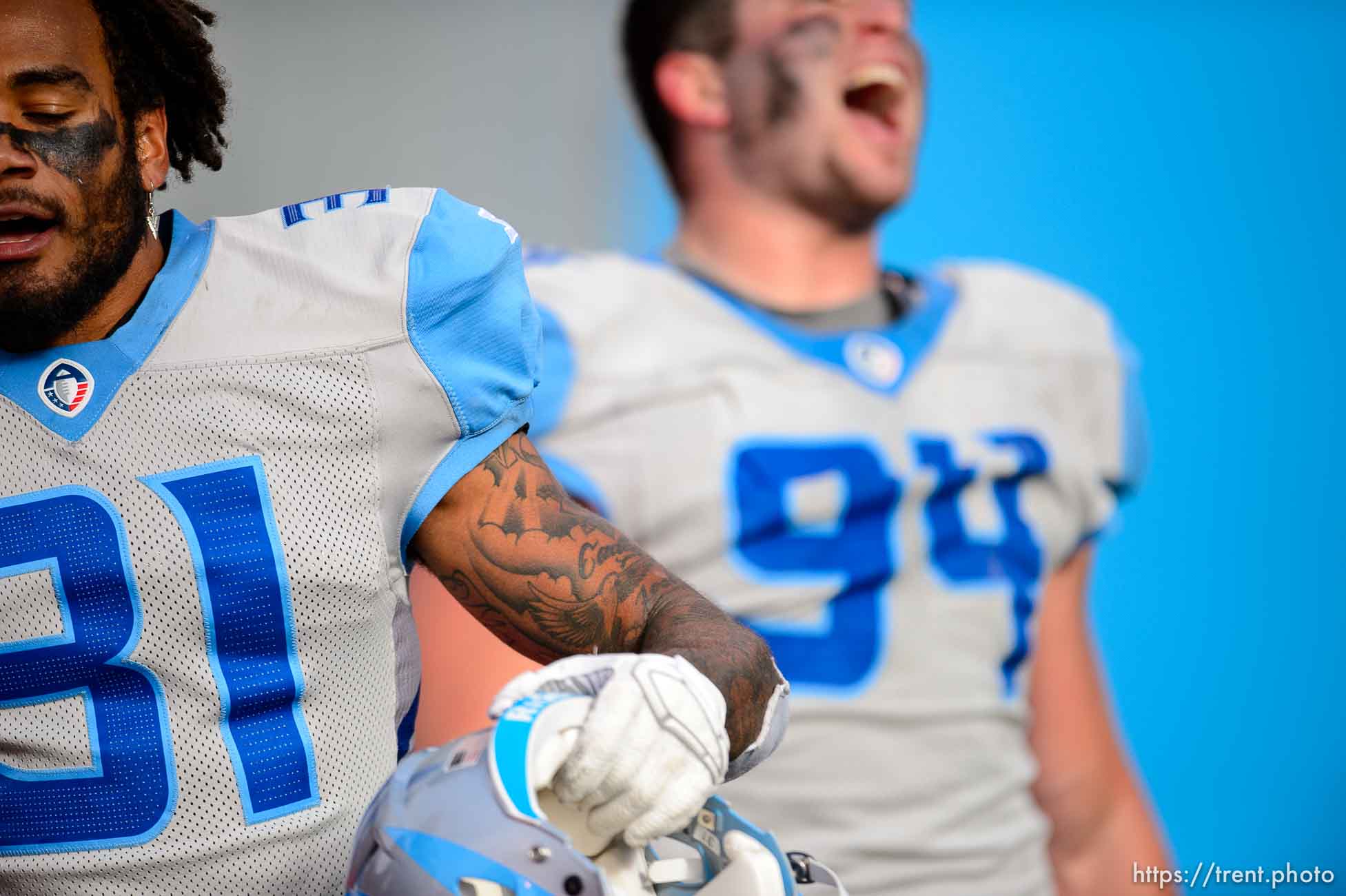 (Trent Nelson | The Salt Lake Tribune)  
 as the Salt Lake Stallions host the Arizona Hotshots, Alliance of American Football in Salt Lake City on Saturday Feb. 23, 2019.