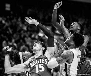 (Trent Nelson | The Salt Lake Tribune)  
Auburn faces New Mexico State in the 2019 NCAA Tournament in Salt Lake City on Thursday March 21, 2019.