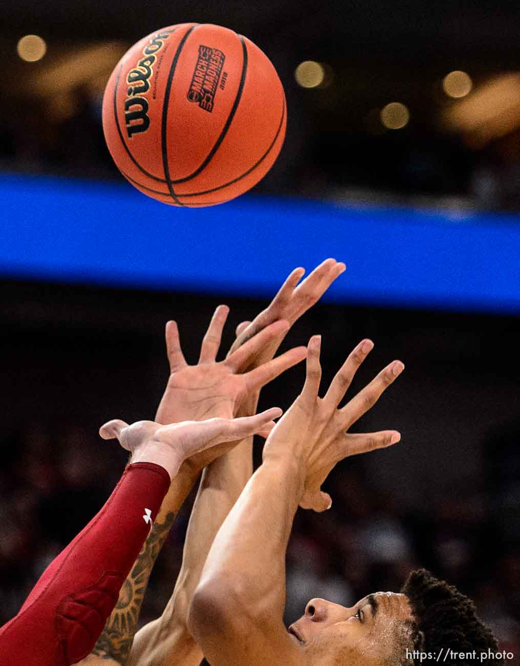 (Trent Nelson | The Salt Lake Tribune)  
;a5; as Auburn faces New Mexico State in the 2019 NCAA Tournament in Salt Lake City on Thursday March 21, 2019.