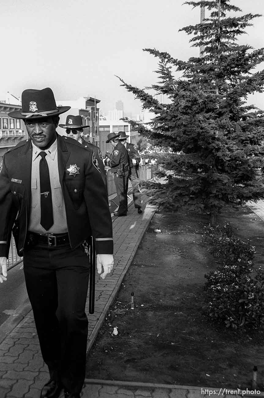 Police officer at the Pope's visit.