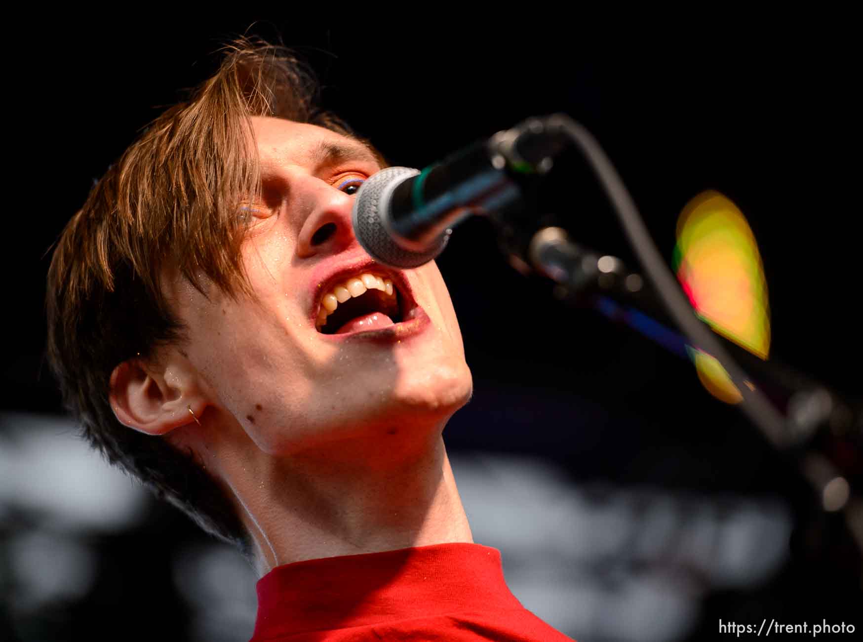 (Trent Nelson  |  The Salt Lake Tribune)
Mason Comstock of Rebel Rebel performing at the Utah Pride Festival in Salt Lake City on Saturday June 1, 2019.