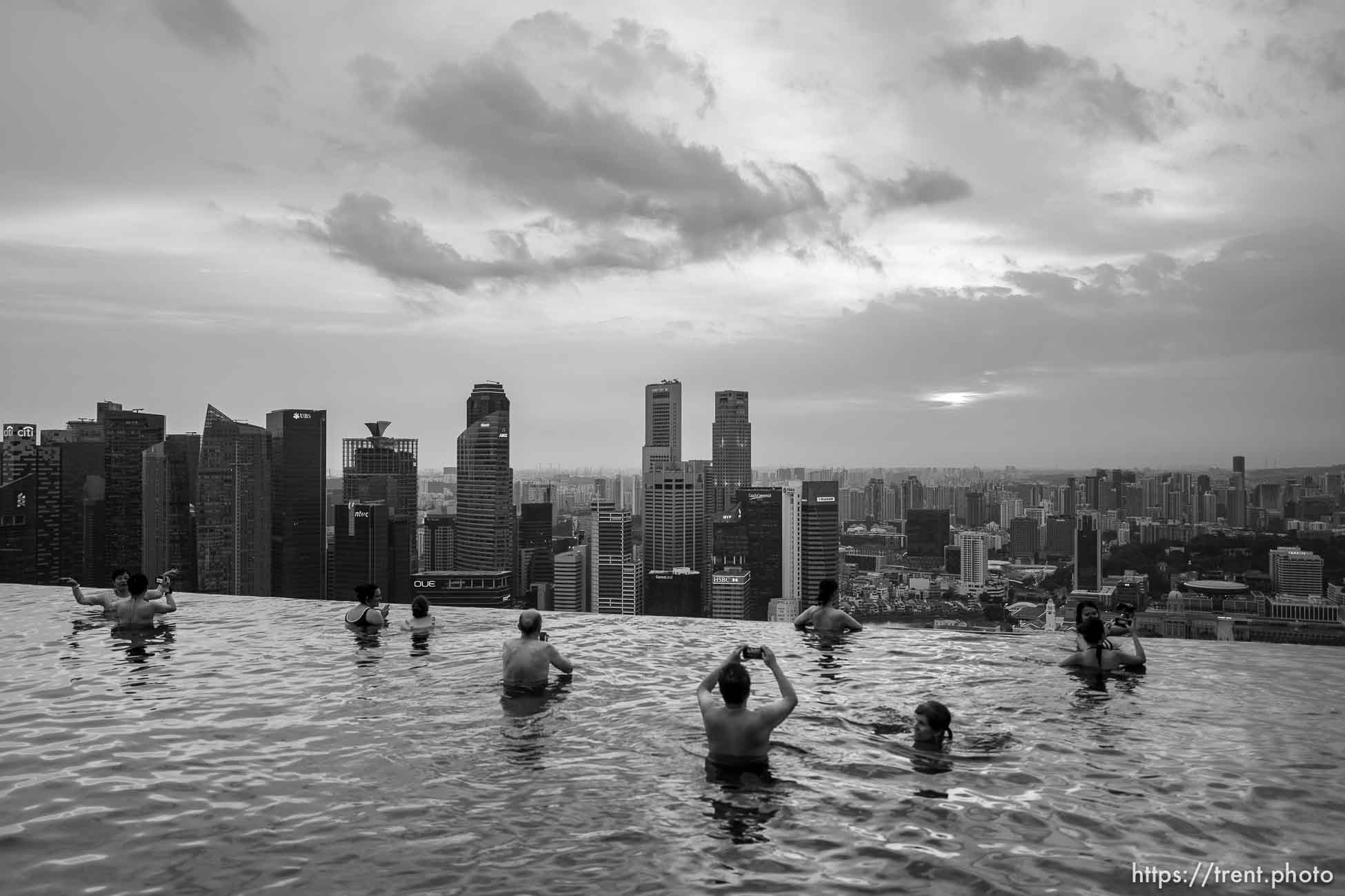 Marina Sands Hotel rooftop pool, Singapore, July 21, 2019