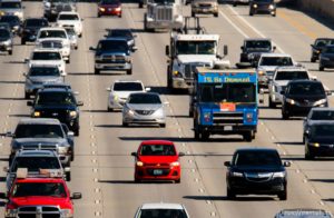 (Trent Nelson  |  The Salt Lake Tribune)  
Northbound traffic on I-15 approaching American Fork on Wednesday Aug. 28, 2019.