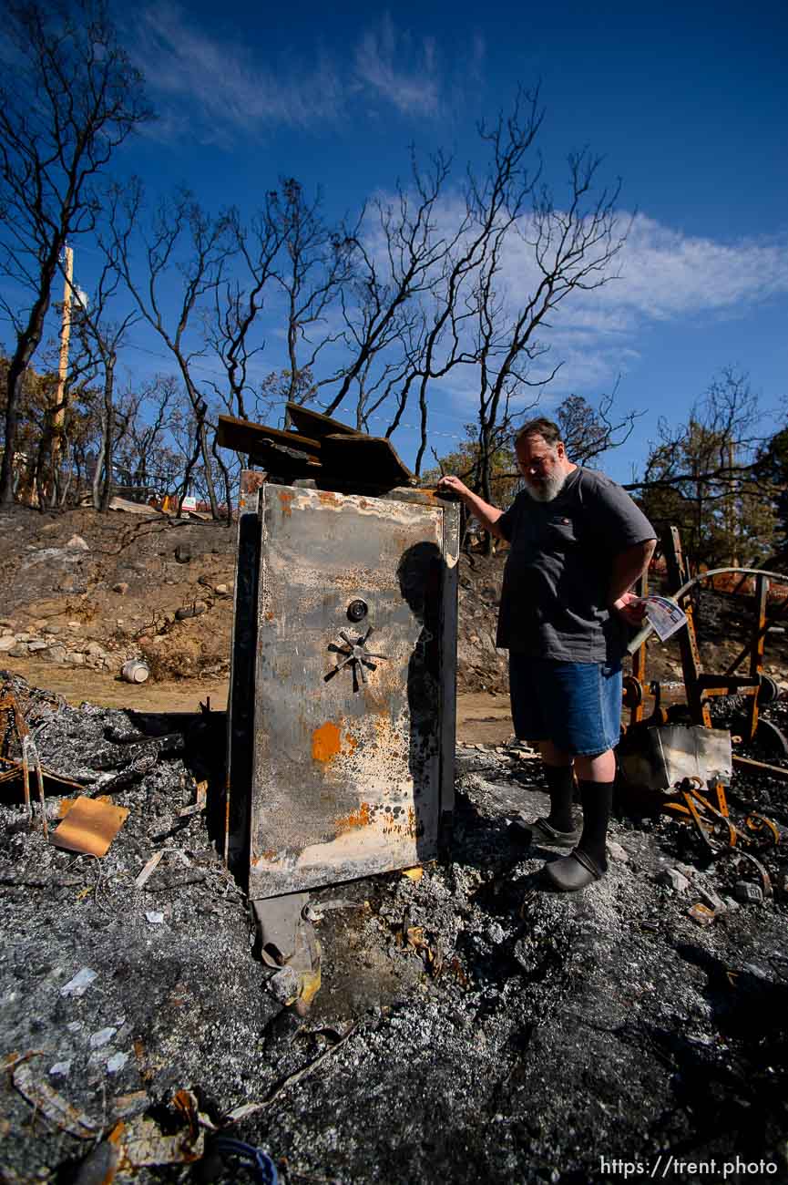 (Trent Nelson  |  The Salt Lake Tribune)  
Daniel Fisher in the remains of his Bountiful home on Friday Sept. 6, 2019.