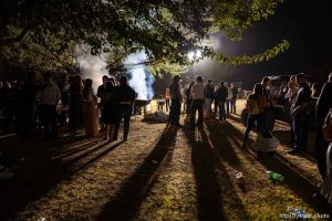 (Trent Nelson  |  The Salt Lake Tribune)
Following two funerals in a single day, people gather for food and a feeling of community in La Mora, Sonora on Thursday Nov. 7, 2019.