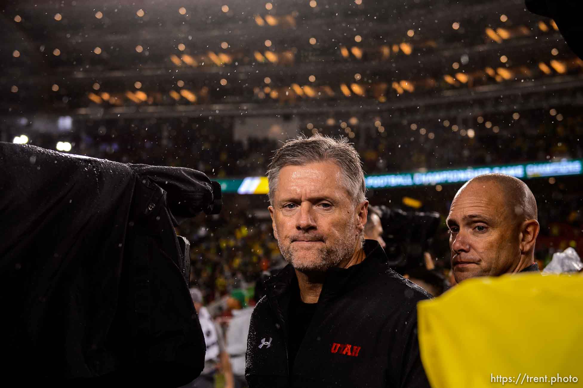 (Trent Nelson  |  The Salt Lake Tribune)
Kyle Whittingham at the end of the loss as Utah faces Oregon in the Pac-12 football championship game in Santa Clara, Calif., on Friday Dec. 6, 2019.