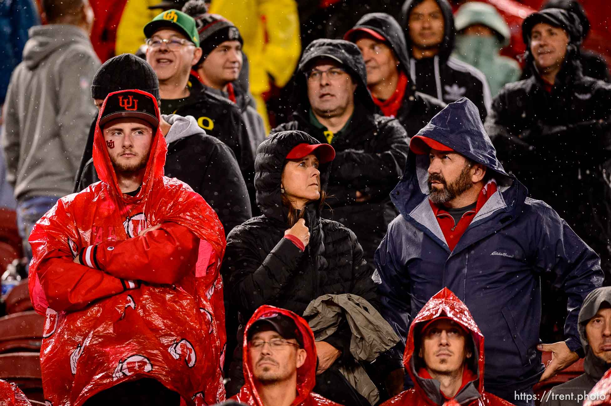 (Trent Nelson  |  The Salt Lake Tribune)
Utah fans at the end of the game, as Utah faces Oregon in the Pac-12 football championship game in Santa Clara, Calif., on Friday Dec. 6, 2019.