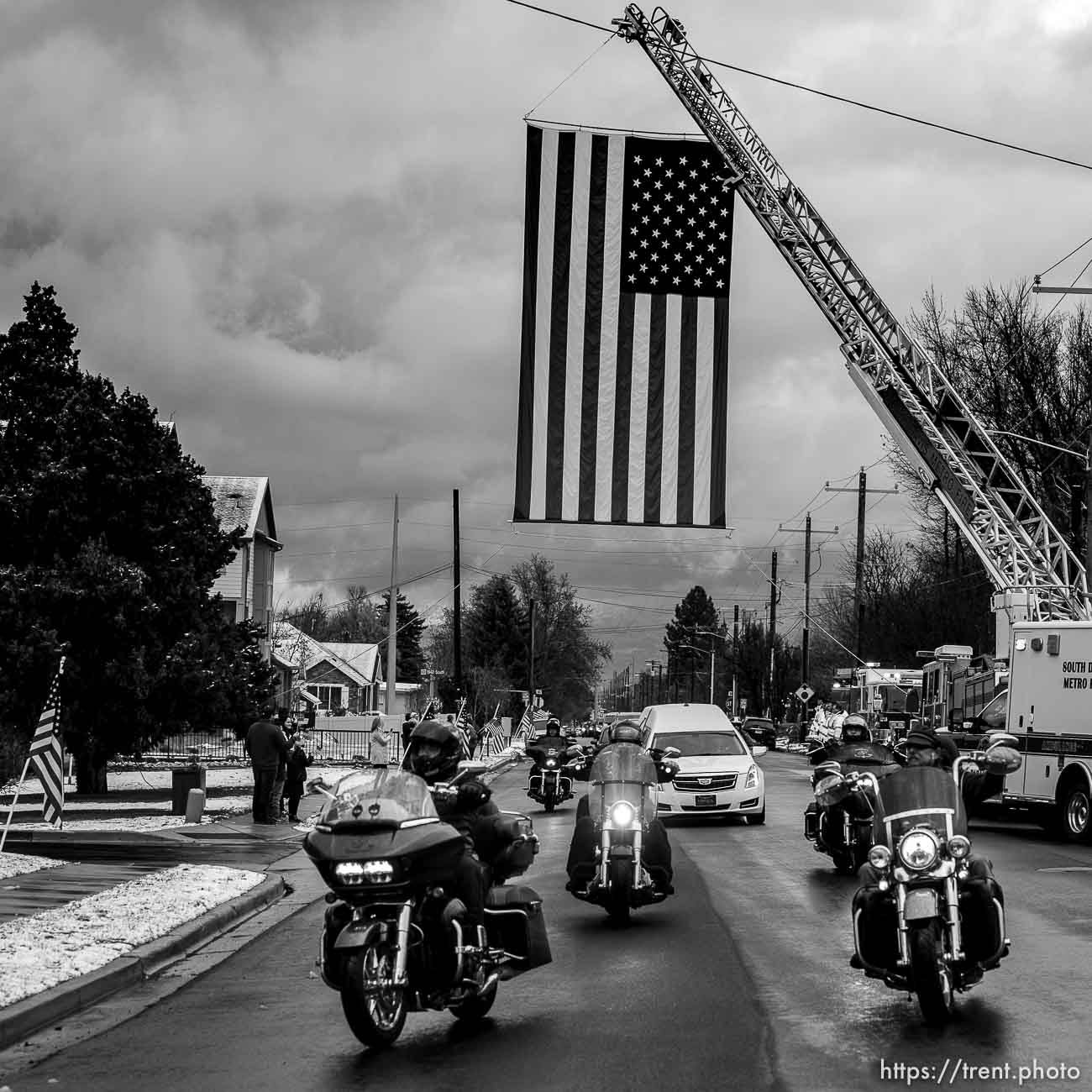 (Trent Nelson  |  The Salt Lake Tribune)
 during services for Marine Pfc. Robert J. Hatch  at the Bountiful City Cemetery on Saturday Dec. 14, 2019. Hatch was killed in action Nov. 22, 1943 on the island of Betio.