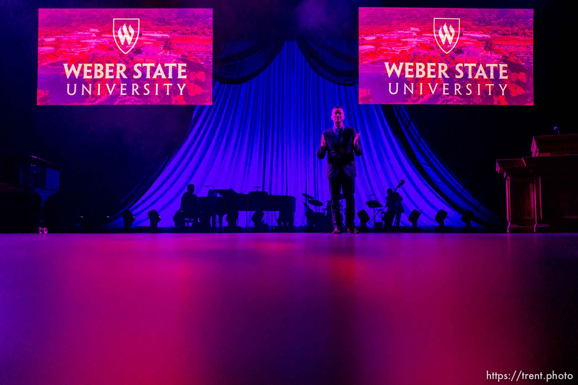 (Trent Nelson  |  The Salt Lake Tribune) Brad Mortensen speaks at his inauguration as the president of Weber State University in Ogden on Tuesday, Jan. 7, 2020.