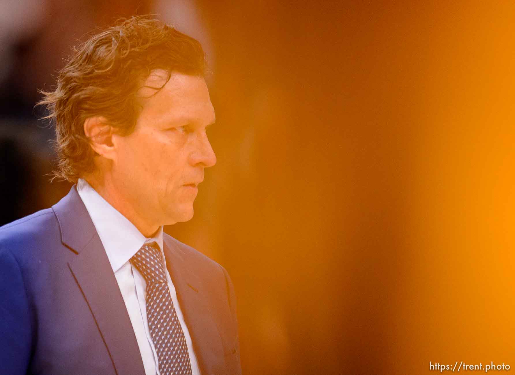 (Trent Nelson  |  The Salt Lake Tribune) Utah Jazz head coach Quin Snyder as the Utah Jazz host the Charlotte Hornets, NBA basketball in Salt Lake City on Friday, Jan. 10, 2020.