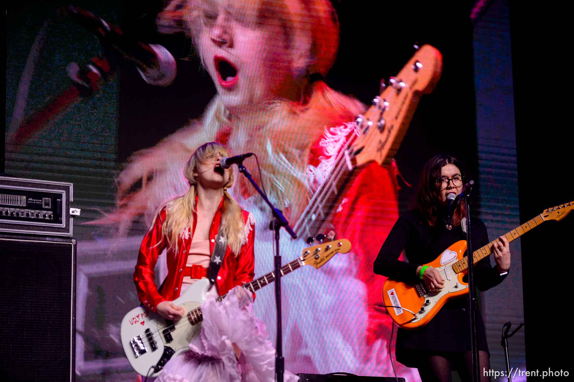 (Trent Nelson  |  The Salt Lake Tribune) Skating Polly! performs at the Awards Night Ceremony for the Sundance Film Festival in Kimball Junction on Saturday, Feb. 1, 2020.